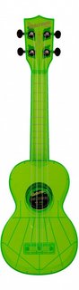WATERMAN by KALA KA-SWF-GN Waterman Fluorescent Green, Soprano Ukulele