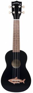 MK-SS/BLK MAKALA SHARK, SOPRANO UKULELE, BLACKTIP.