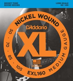 D&#039;ADDARIO EXL160 Nickel Wound Bass, Medium, 50-105, Long Scale D'addario
