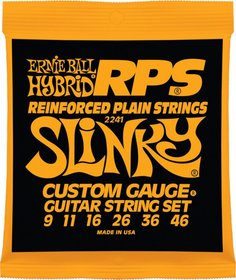 2241 Hybrid Slinky RPS Nickel Wound Electric Guitar Strings - 9-46 Gauge Ernie Ball