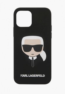 Чехол для iPhone Karl Lagerfeld 12 Pro Max (6.7), Liquid silicone Karls Head Black