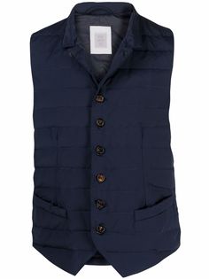 Eleventy дутый жилет на пуговицах