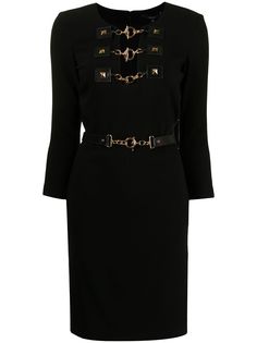 Gucci Pre-Owned платье с длинными рукавами и эффектом металлик