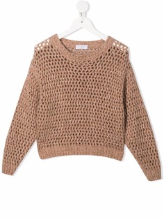 Brunello Cucinelli Kids свитер рыхлой вязки