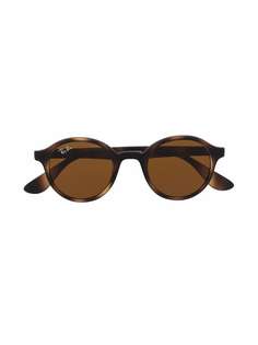 RAY-BAN JUNIOR солнцезащитные очки в круглой оправе черепаховой расцветки