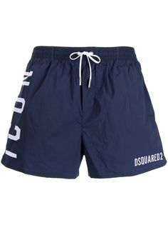 Dsquared2 плавки-шорты с кулиской и логотипом