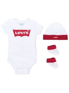 Levis Kids "комплект из боди, носков и шапки с логотипом"