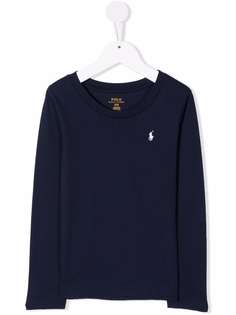 Ralph Lauren Kids футболка с вышитым логотипом