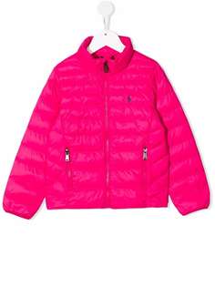 Ralph Lauren Kids пуховик с вышитым логотипом