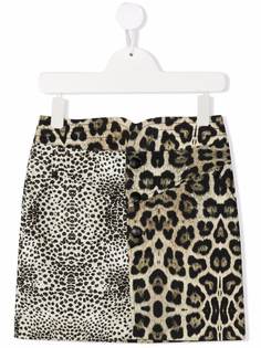 John Richmond Junior юбка с леопардовым принтом