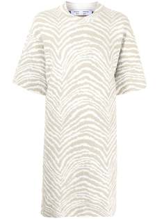 Proenza Schouler White Label платье-футболка с зебровым принтом