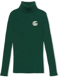 Gucci Kids джемпер с высоким воротником и логотипом GG