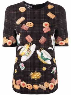 Boutique Moschino блузка с принтом