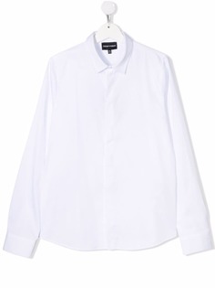 Emporio Armani Kids вельветовая рубашка с длинными рукавами