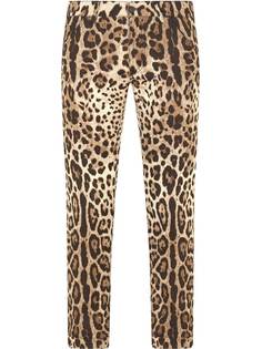 Dolce & Gabbana джинсы скинни с леопардовым принтом