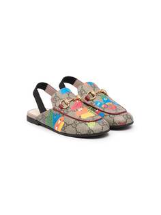 Gucci Kids сандалии с ремешком на пятке и монограммой