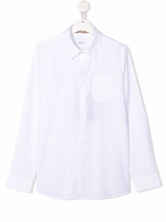 Burberry Kids рубашка с монограммой