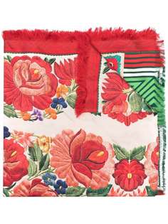 Pierre-Louis Mascia шелковый платок с цветочным принтом