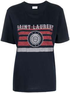 Saint Laurent футболка с графичным принтом