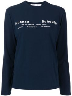 Proenza Schouler White Label футболка с длинными рукавами и логотипом