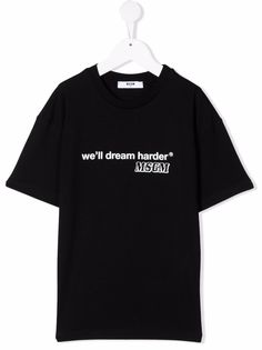 MSGM Kids футболка с надписью Well Dream