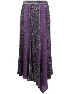 Veronica Beard юбка асимметричного кроя с цветочным принтом