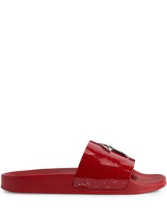 Giuseppe Zanotti лакированные шлепанцы Brett