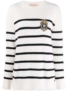 Ermanno Ermanno полосатый джемпер с отделкой в рубчик