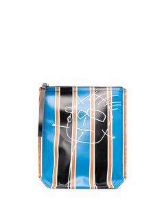 Plan C фактурный клатч в полоску