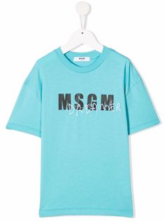 MSGM Kids футболка с логотипом