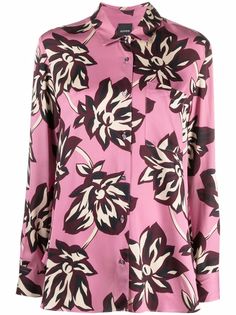 ASPESI рубашка с цветочным принтом