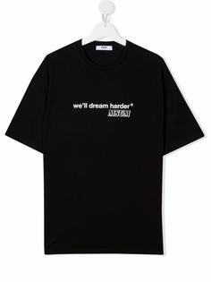 MSGM Kids футболка с надписью Well Dream