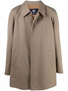 Burberry Pre-Owned однобортное пальто 2000-х годов