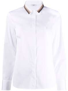 Peserico поплиновая рубашка с контрастным воротником