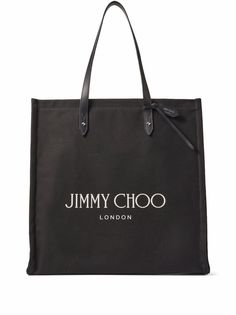 Jimmy Choo сумка-тоут из канваса с логотипом