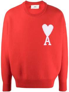 AMI Paris джемпер с монограммой Ami de Coeur