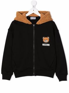 Moschino Kids худи на молнии с логотипом