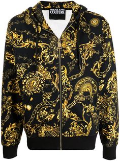 Versace Jeans Couture худи на молнии с принтом Baroque