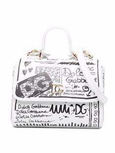 Dolce & Gabbana Kids сумка-тоут с принтом граффити