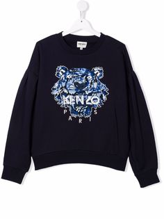 Kenzo Kids толстовка с принтом Tiger