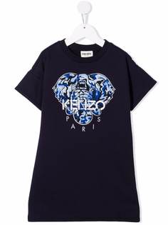 Kenzo Kids платье-футболка с вышивкой