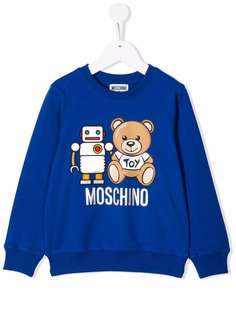 Moschino Kids толстовка с принтом