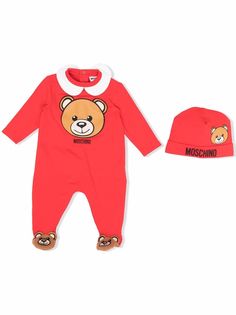 Moschino Kids костюм-двойка с принтом Teddy Bear