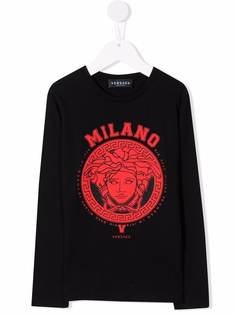 Versace Kids толстовка с принтом Medusa