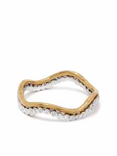 Cathy Waterman кольцо Wave из желтого золота с бриллиантами