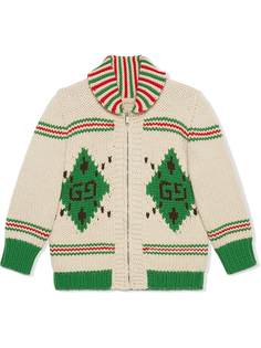 Gucci Kids джемпер с узором аргайл