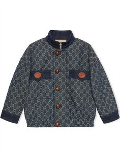 Gucci Kids джинсовая куртка с логотипом GG