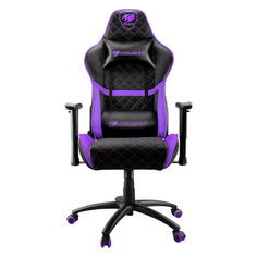 Кресло игровое COUGAR Neon, на колесиках, эко.кожа, черный/фиолетовый [cu-np]