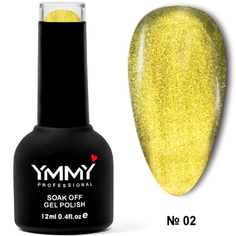 YMMY Professional, Гель-лак 9D Cat`s Eye «Хрустальные» №02
