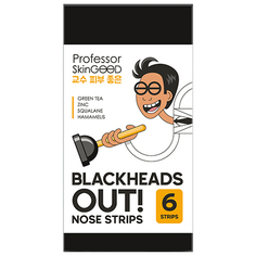 Professor SkinGOOD, Полоски для носа Blackheads Out, 6 шт.